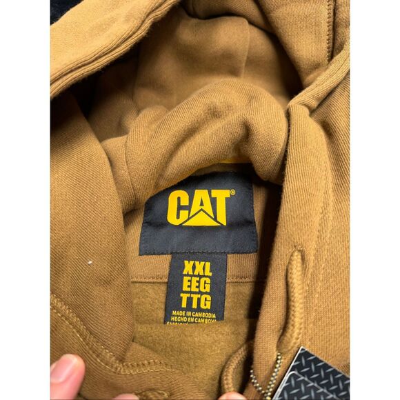 High Quality Tan Caterpillar Men’s XXL Hoodie! Brand new with tags! - Picture 3 of 4